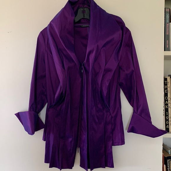 Samuel Dong zippered jacket in deep purple - Picture 1 of 1